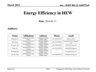 Enhancing Energy Efficiency in 802.11 HEW Standard