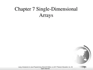 Single-Dimensional Arrays in Java Programming