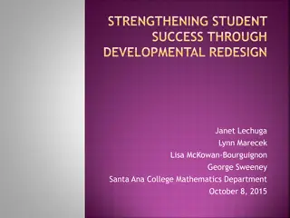 Santa Ana College Math Redesign Initiative