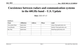 Coexistence Between Radars and Communication Systems in the 60GHz Band