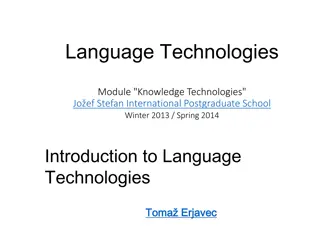 Computer Processing of Natural Language in Language Technologies