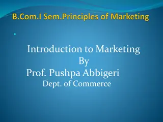 Marketing Concepts and Definitions