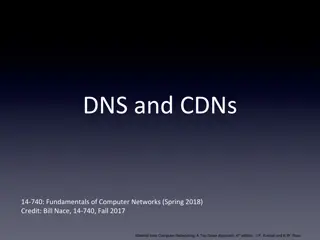 Domain Name System (DNS) and Content Delivery Networks (CDNs)
