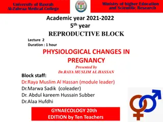 Physiological Changes in Pregnancy: Understanding Volume Homeostasis and Hematological Alterations