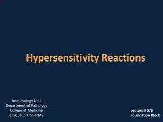 Hypersensitivity Reactions in Immunology