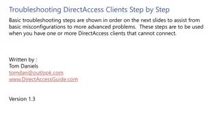 Troubleshooting DirectAccess Client Connection Issues