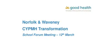 Norfolk & Waveney CYPMH Transformation School Forum Meeting Highlights