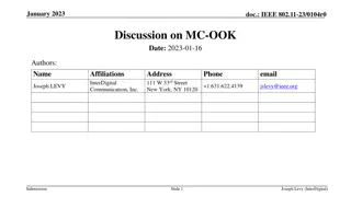 Discussion on MC-OOK Modulation Technique in IEEE 802.11-23/0104r0 Document