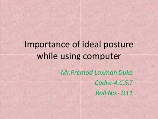 Importance of Ideal Posture While Using Computer