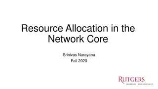 Network Core Resource Allocation Strategies