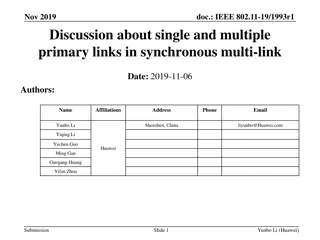 Discussion about Single and Multiple Primary Links in Synchronous Multi-Link