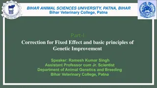 Principles of Genetic Improvement in Animal Sciences at Bihar Animal Sciences University