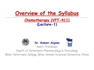 Veterinary Chemotherapy Syllabus and Antibacterial Agents Overview