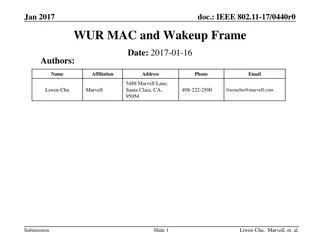 Analysis of IEEE 802.11-17/0440r0 Wakeup Frame Management Frames