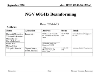 Advanced Beamforming Techniques for 60GHz Communication