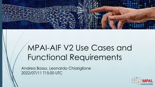 AI Data Coding Standards: MPAI-AIF.V2 Use Cases & Functional Requirements