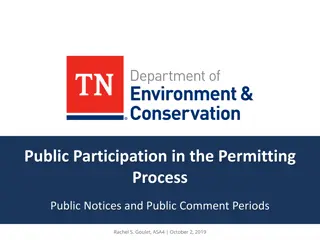 Public Participation in Permitting Process: Guidelines and Triggers