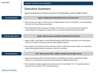 Jaguar Valuation and Strategic Alternatives Analysis