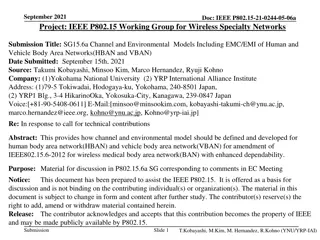 Insights into Channel and Environmental Models for Human and Vehicle Body Area Networks (HBAN & VBAN)