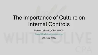 Importance of Culture on Internal Controls by Daniel LeBlanc, CPA