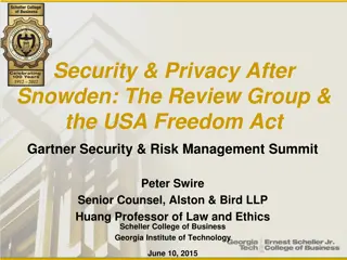 Review of Security and Privacy After Snowden and the USA Freedom Act