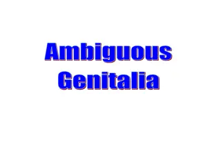 Ambiguous Genitalia