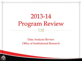 Program Review Data Analysis 2013-14 and Program Health Summary