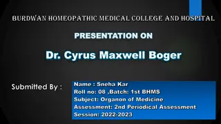 Dr. Cyrus Maxwell Boger - American Homeopath and Medical Educator