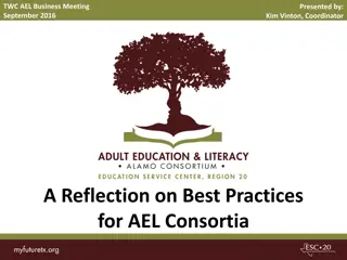 Best Practices for AEL Consortia Meeting Reflection