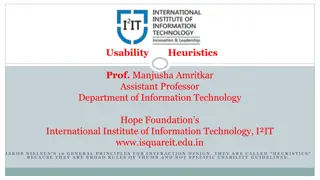 Key Usability Heuristics for Interaction Design
