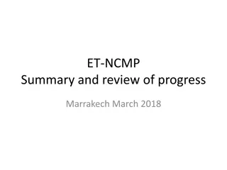Progress Review and Development of National Climate Monitoring Products - Marrakech March 2018