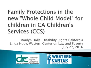 Child Healthcare Legislation and Managed Care Transition Overview