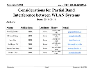 WLAN Interference: Partial Band Considerations