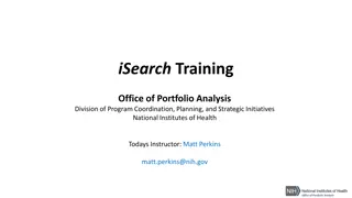 Advanced Portfolio Analysis Tools at National Institutes of Health