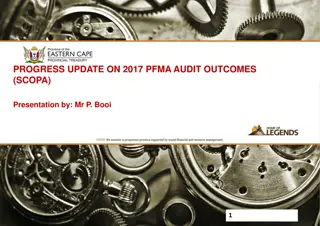 Progress Update on 2017 PFMA Audit Outcomes Presentation