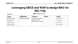 Leveraging EBCS and WUR for MAC Design in 802.11bp