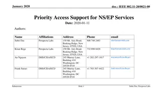 IEEE 802.11 Wireless Network Priority Access Support Overview