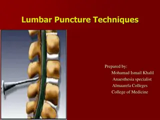 Lumbar Puncture Techniques and Indications by Mohamad Ismail Khalil