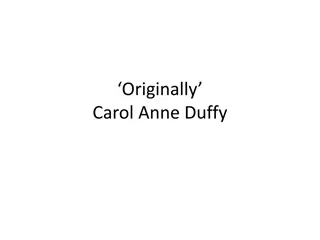 Carol Anne Duffy