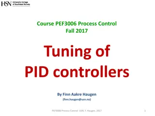 Process Control Tuning Methods and Procedures for PID Controllers