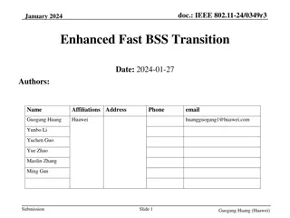 Enhanced Fast BSS Transition for Improved Roaming Performance