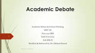 Academic Debate and Critical Thinking: Fundamentals and Benefits