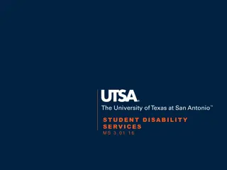 Supporting Students with Disabilities at UTSA: Overview & Accommodation Process