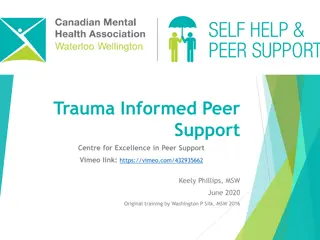 Trauma and Trauma-Informed Practice for Peer Support