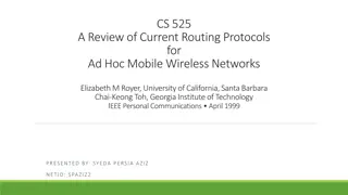 Review of Routing Protocols in Ad Hoc Wireless Networks