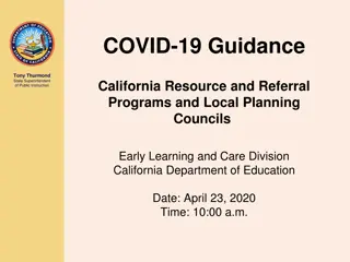 California Department of Education COVID-19 Guidance by Tony Thurmond
