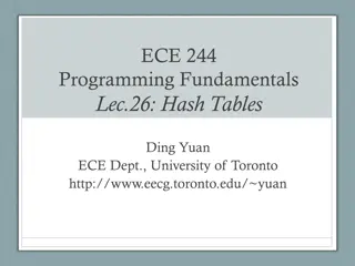 Hash Tables for Efficient Data Retrieval