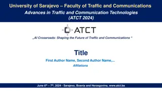 Advances in Traffic and Communication Technologies ATCT 2024