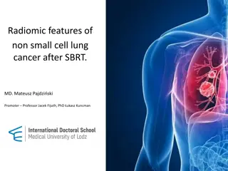 Insights into Radiomic Features of Non-Small Cell Lung Cancer Post SBRT