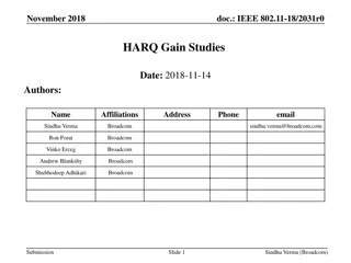 IEEE 802.11-18/2031r0: HARQ Performance Studies and Framework